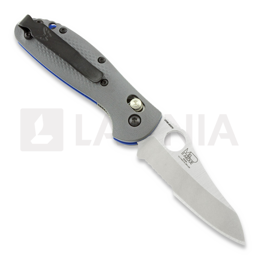 Coltello pieghevole Benchmade Mini-Griptilian G10, foro, dentatura lama 555S-1