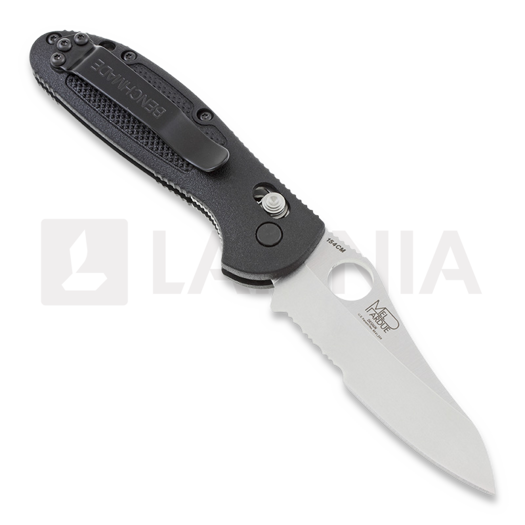 Coltello pieghevole Benchmade Mini-Griptilian, foro, dentatura lama 555SHG