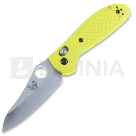 Benchmade Mini-Griptilian 접이식 나이프, 구멍, 노랑 555HG-YEL