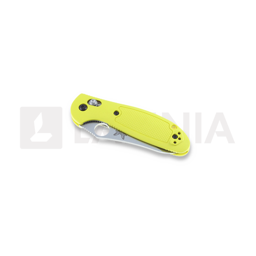 Benchmade Mini-Griptilian folding knife, hole, yellow 555HG-YEL
