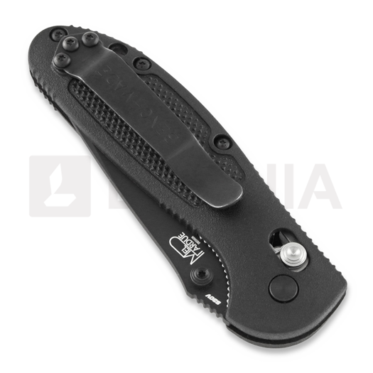 Benchmade Mini Griptilian S30V 折叠刀, 推刀柱, 黑色 556BK-S30V