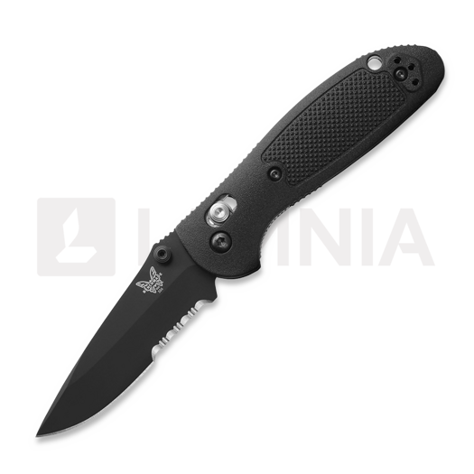 Benchmade Mini Griptilian סכין מתקפלת, יתד, שחור, קצה משונן 556SBK-S30V