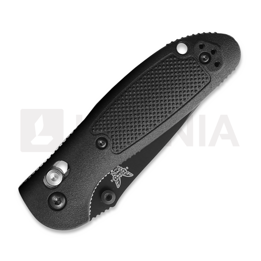 Zav&iacute;rac&iacute; nůž Benchmade Mini Griptilian, knofl&iacute;k, čern&aacute;, vroubkov&aacute;n&iacute; na čepeli 556SBK-S30V