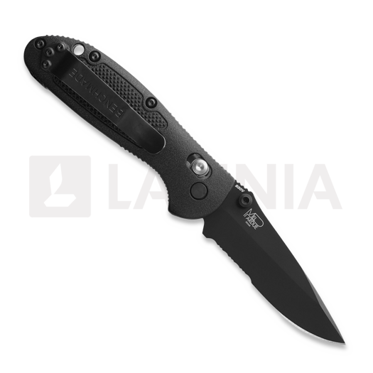 Benchmade Mini Griptilian kääntöveitsi, tappi, musta, combo terä 556SBK-S30V