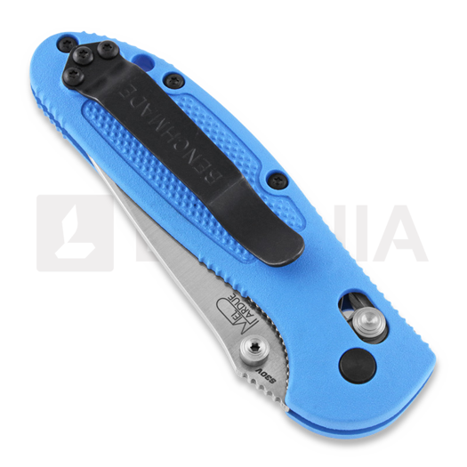 Benchmade Mini-Griptilian sulankstomas peilis, spaustukas, mėlyna 556-BLU-S30V