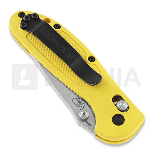 Zavírací nůž Benchmade Mini-Griptilian, knoflík, žlutá 556-YEL-S30V