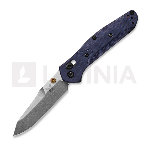 Couteau pliant Benchmade Mini Osborne M390, Denim Micarta 945-04