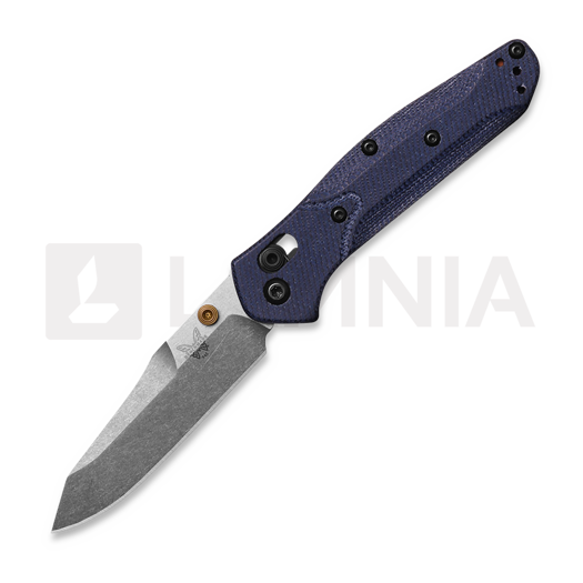 Coltello pieghevole Benchmade Mini Osborne M390, Denim Micarta 945-04