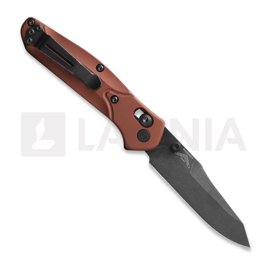 Benchmade Mini Osborne Magnacut DLC sulankstomas peilis, burnt copper aluminum 945BK-03
