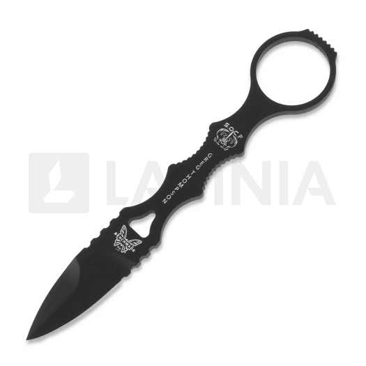 Nazis Benchmade Mini SOCP Spear Point, melns 177BK