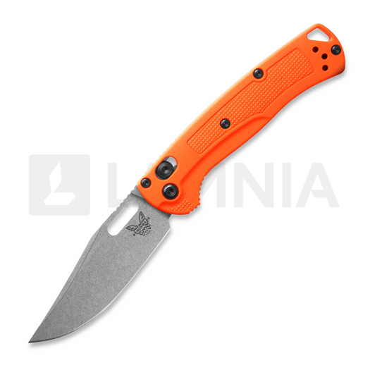 Saliekams nazis Benchmade Mini Taggedout CPM-154CM Stonewash, orange grivory 15533