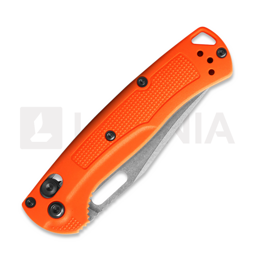 Coltello pieghevole Benchmade Mini Taggedout CPM-154CM Stonewash, orange grivory 15533