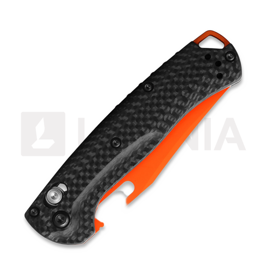 Coltello pieghevole Benchmade Mini Taggedout MagnaCut Orange Cerakote, carbon fiber 15533OR-01