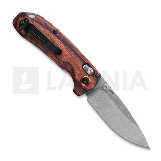 Benchmade North Fork Stabilized Wood k&auml;&auml;nt&ouml;veitsi 15032