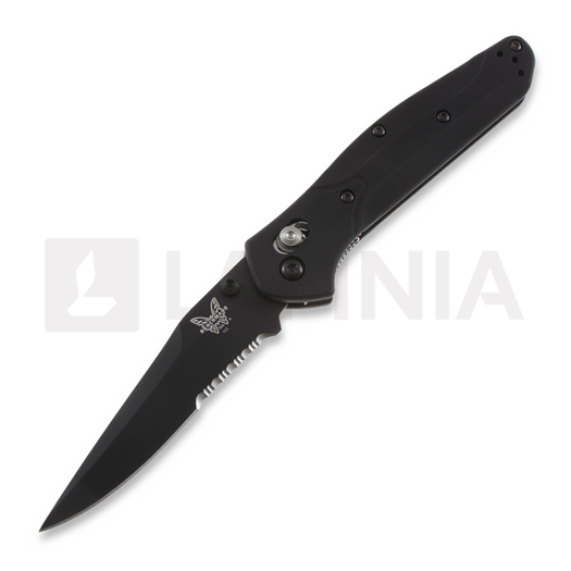 Benchmade Osborne Taschenmesser, schwarz, Wellenschliff 943SBK