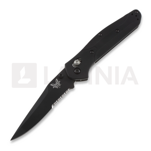 Benchmade Osborne kääntöveitsi, musta, combo terä 943SBK