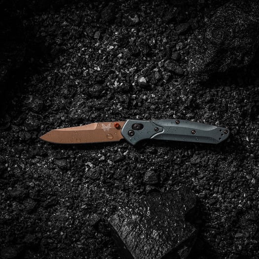 Benchmade Osborne S90V Taiga Green sulankstomas peilis 940FE-2601