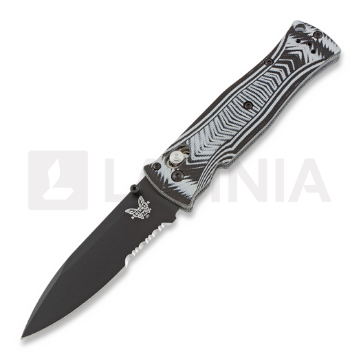 Benchmade Pardue Drop Point folding knife, black, combo edge 531SBK