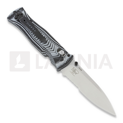 Benchmade Pardue Drop Point sulankstomas peilis, dantytas 531S