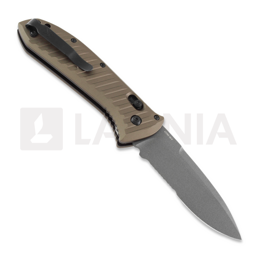 Benchmade Auto Presidio II CPM M4 folding knife, burnt bronze aluminum 5700SGY-1