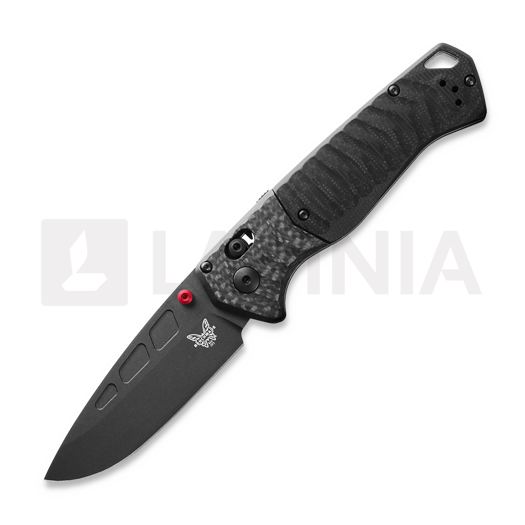 Benchmade PSK Magnacut Black Cerakote 접이식 나이프, Carbon Fiber with G10 593BK-01