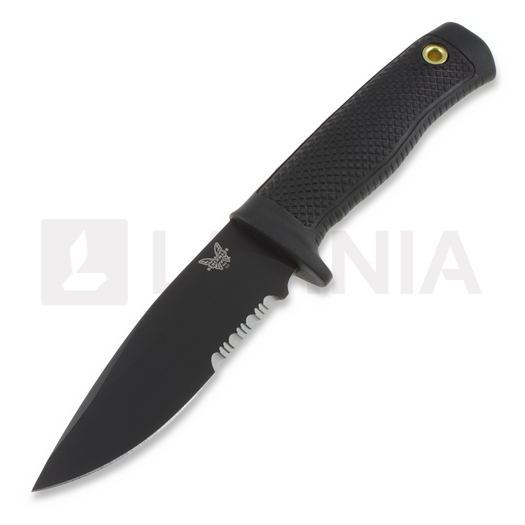 Coltello Benchmade Rant Drop Point, nero, dentatura lama 515SBK