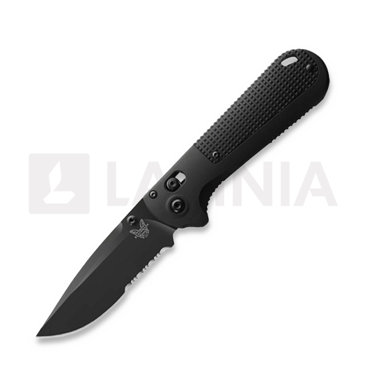 Couteau pliant Benchmade Redoubt, noir, lame à dents 430SBK-02