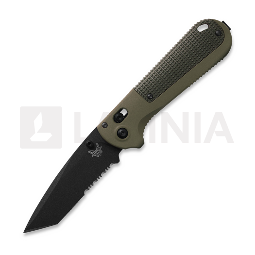 Skladací nôž Benchmade Redoubt, ranger green, zúbkovaný 431SBK-1