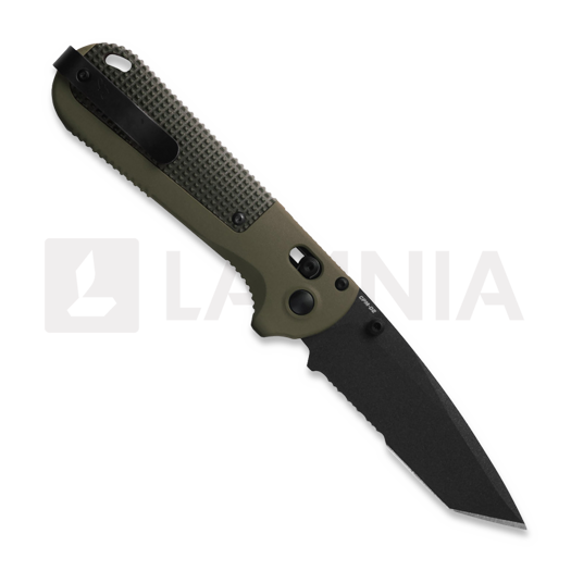 Benchmade Redoubt Taschenmesser, ranger green, Wellenschliff 431SBK-1
