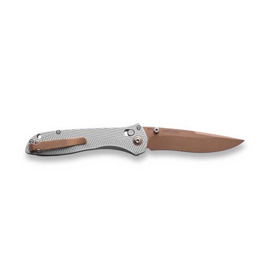 Benchmade Seven Ten S90V FDE PVD sulankstomas peilis, gray aluminum 710FE-24