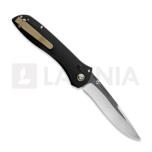 Coltello pieghevole Benchmade Seven Ten M390 Satin, black aluminum 710-25