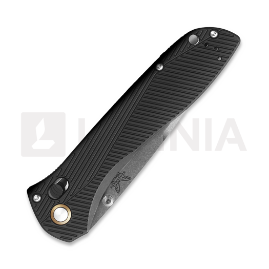 Couteau pliant Benchmade Seven Ten M390 Satin, black aluminum 710-25