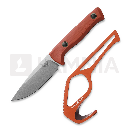 Faca Benchmade SlipRidge Fixed Blade, Rust Orange G10 + Hook combo 15650-01-COMBO