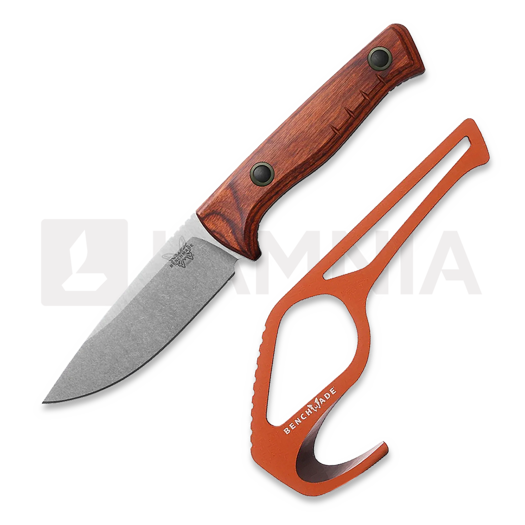 Faca Benchmade SlipRidge Fixed Blade, wood handle + Hook combo 15650-COMBO