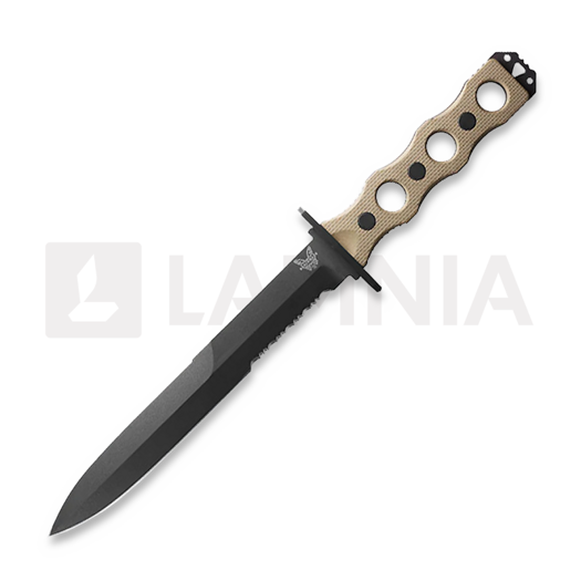 Benchmade SOCP Fixed Blade kniv, tan, savtakket 185SBK-1