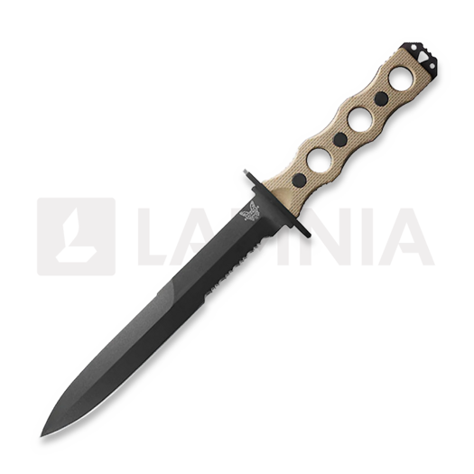 Nóż Benchmade SOCP Fixed Blade, tan, ząbkowane ostrze 185SBK-1