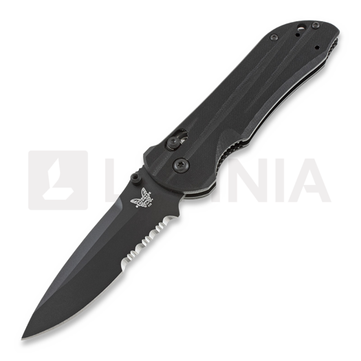 Складной нож Benchmade Stryker Drop Point, чёрный, серрейтор 908SBK