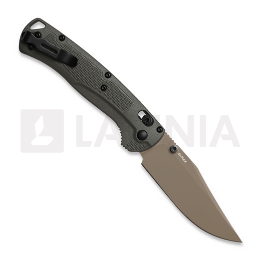 Benchmade Taggedout Elmax Tan Cerakote sulankstomas peilis, deep olive grivory 15536TN-02