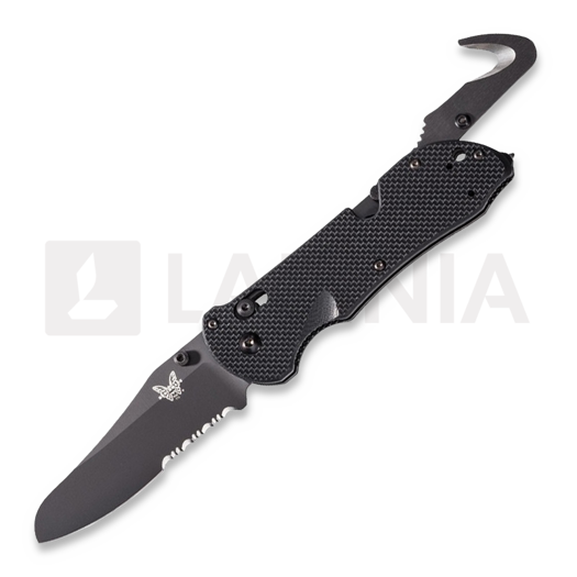 Сгъваем нож Benchmade Triage, черен, назъбен 915SBK