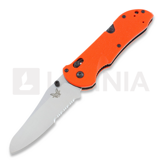 Nóż składany Benchmade Triage, pomarańczowa, ząbkowane ostrze 915S-ORG