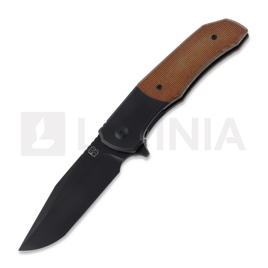 Coltello pieghevole Berg Blades Iron Wolf DLC, brown canvas micarta