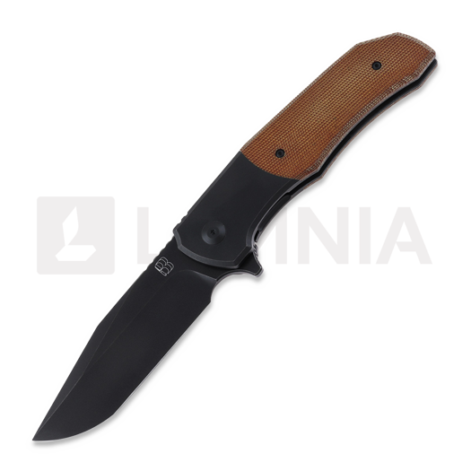 Berg Blades Iron Wolf DLC foldekniv, brown canvas micarta