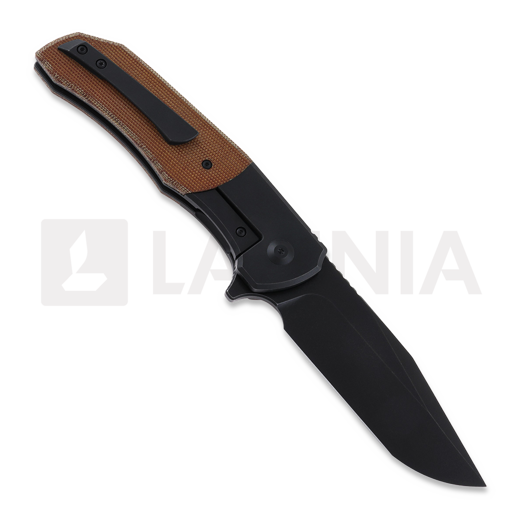 Berg Blades Iron Wolf DLC sulankstomas peilis, brown canvas micarta