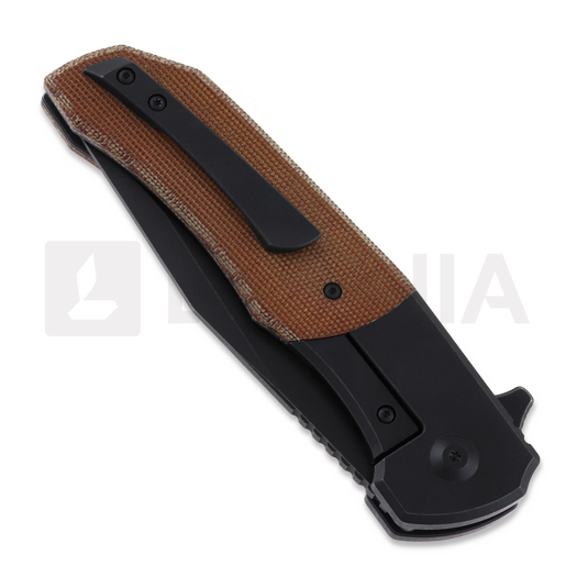 Zav&iacute;rac&iacute; nůž Berg Blades Iron Wolf DLC, brown canvas micarta