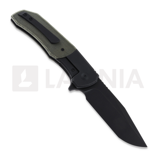 Berg Blades Iron Wolf DLC sulankstomas peilis, green canvas micarta