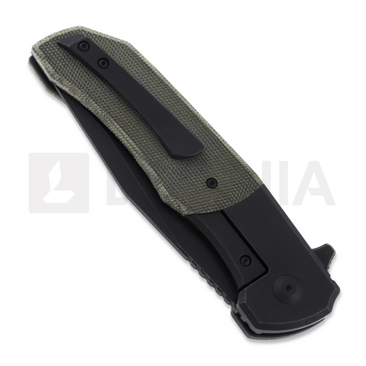 Berg Blades Iron Wolf DLC sulankstomas peilis, green canvas micarta