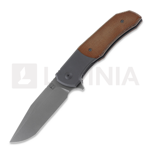 Складной нож Berg Blades Iron Wolf Stonewash, brown canvas micarta