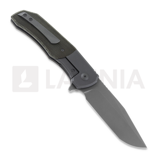 Zav&iacute;rac&iacute; nůž Berg Blades Iron Wolf Stonewash, green canvas micarta