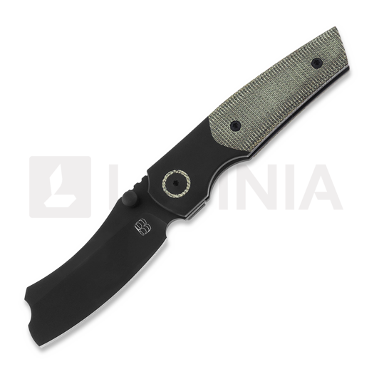 Berg Blades Mini Barber DLC 접이식 나이프, green micarta