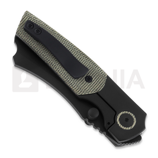 Berg Blades Mini Barber DLC folding knife, green micarta